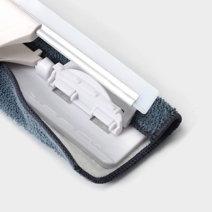 Окномойка бабочка Raccoon, стальная телескопическая ручка, микрофибра, поворот на 180&deg;, 27&times;7&times;114(137) см