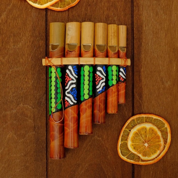 Сувенирный музыкальный инструмент "Флейта Пана" 1,5х15х8,5 см МИКС