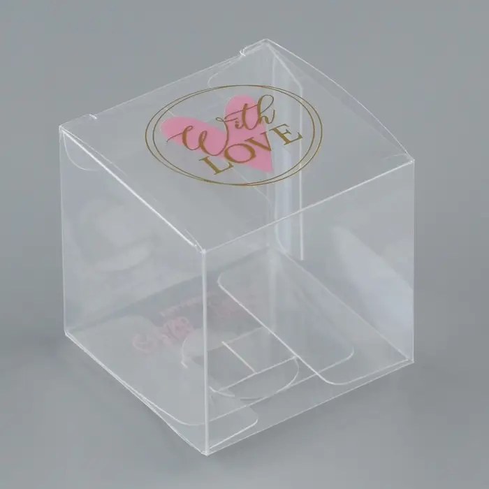 Коробка подарочная пластиковая, упаковка, With love, 5 х 5 х 5 см