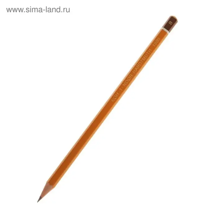 Набор карандашей чернографитных разной твердости 3 штуки Koh-I-Noor 1500/3, HB, B, H, в пакете