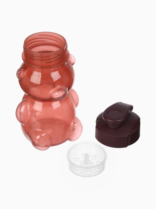 Поильник-непроливайка, 350 мл. "Мишка", цвет бежевый/коричневый