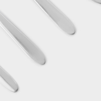 Столовые приборы из нержавеющей стали &laquo;Классика&raquo;, 24 предмета, на подставке, толщина 1,2 мм, цвет серебряный