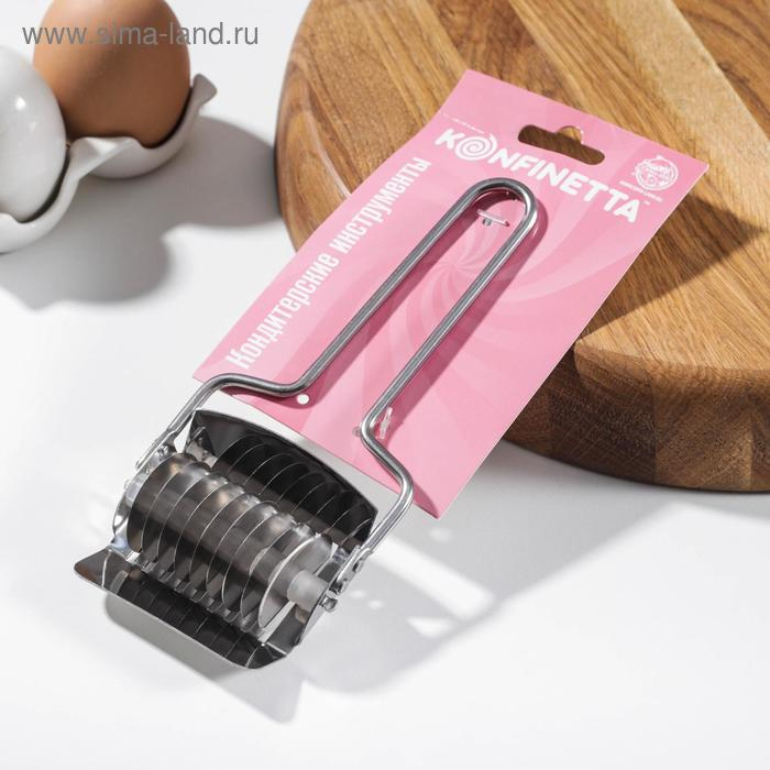 Нож для нарезания домашней лапши KONFINETTA &laquo;Профи&raquo;, 5 мм, 17,5&times;7,5&times;3 см, цвет серебристый