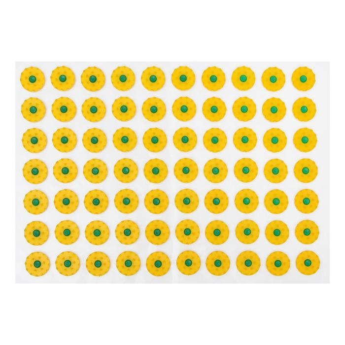 Аппликатор "Кузнецова", 144 колючки, спанбонд, 26 х 56 см, жёлтый.