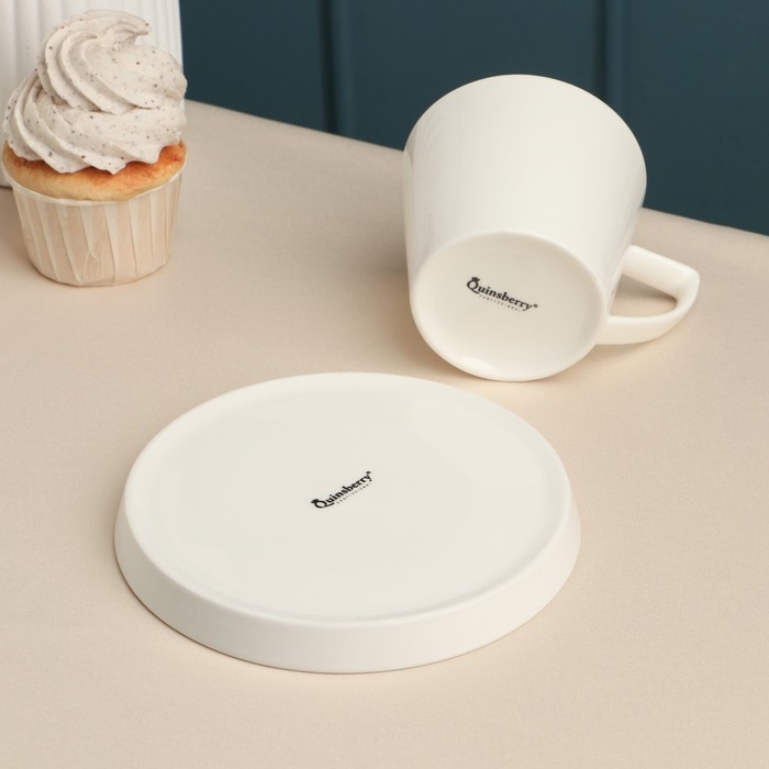 Чайная пара &laquo;Sola&raquo;, 260 мл, белая, фарфор