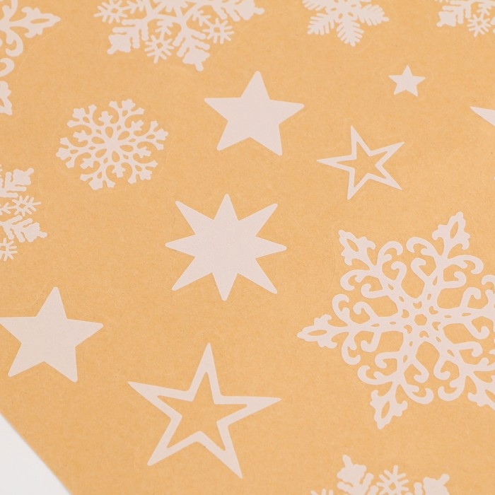 Виниловые наклейки на окна &laquo;Снежинки&raquo;, многоразовые, 70 х 25 см, Новый год