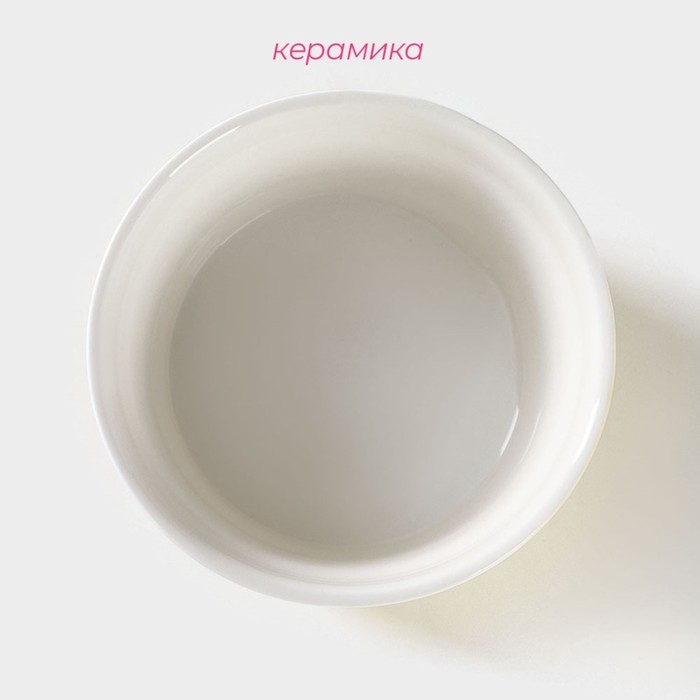 Рамекин из жаропрочной керамики Доляна &laquo;Нюд&raquo;, 200 мл, 9&times;5 см, цвет жёлтый