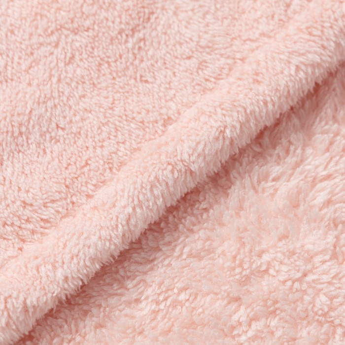 Чалма для сушки волос Доляна &laquo;Ушки&raquo;, микрофибра, с пуговкой, цвет розовый