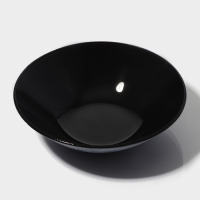 Миска стеклянная Доляна &laquo;Блэк&raquo;, 380 мл, 18,5&times;5 см, цвет чёрный