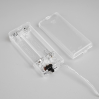 Гирлянда &laquo;Нить&raquo; 2 м роса с насадками &laquo;Прищепки-чулок&raquo;, IP20, серебристая нить, 20 LED, батарейки ААх2 (не в комплекте), свечение тёплое белое