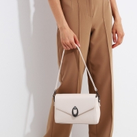 Сумка-мессенджер на молнии, цвет белый