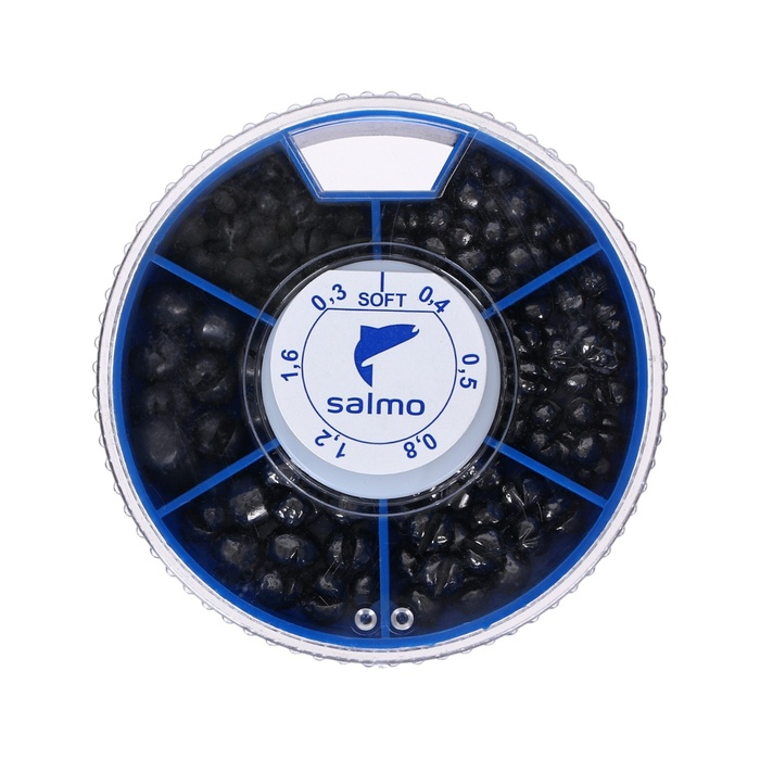 Грузила Salmo дробь soft, набор №3, 6 секций, 0.3-1.6 г, 100 г