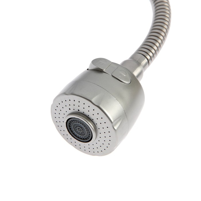 Смеситель для кухни ZEIN Z2390, гибкий излив, картридж керамика 40 мм, нерж. сталь, сатин