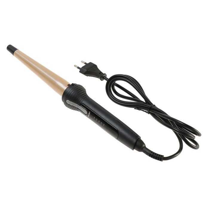 Плойка Luazon LW-12, 35 Вт, керамическое покрытие, d=13-25 мм, 150-230&deg;С, чёрная