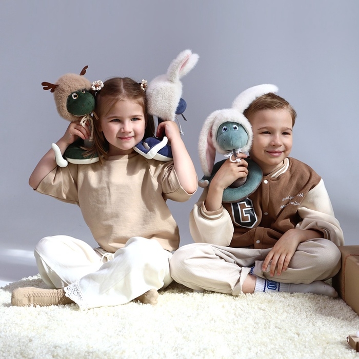 Новый год! Мягкая игрушка &laquo;Змей Бэмби&raquo;, 20 см, цвет зелёный