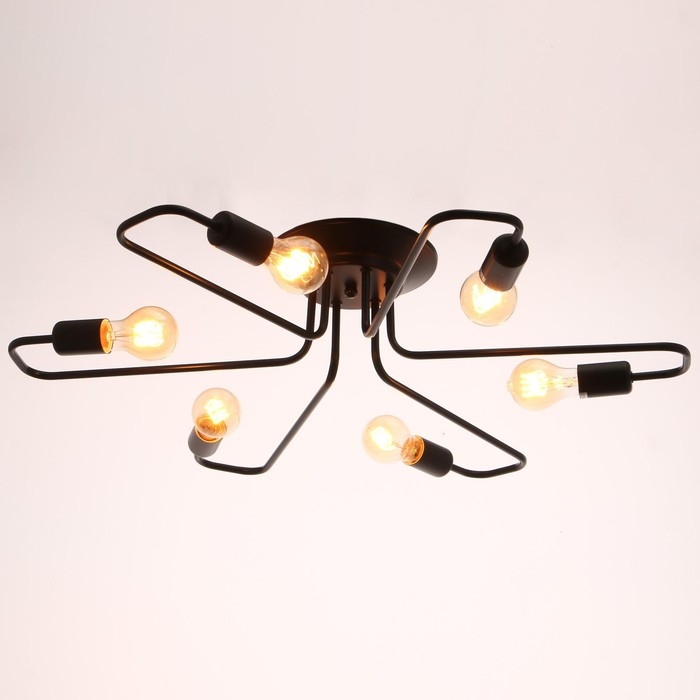 Люстра "Клауд" 6х40Вт E27 черный 82х82х16 см BayerLux