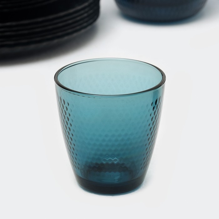 Набор столовый стеклянный &laquo;Идиллия&raquo;, 43 предмета, цвет лондон топаз