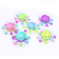 Мяч детский резиновый ёжка &laquo;Медуза&raquo;, резиновый, световой, цвета МИКС