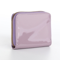Кошелёк женский на молнии, лакированный, цвет сиреневый