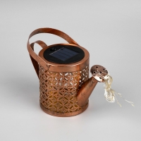 Садовый светильник на солнечной батарее &laquo;Лейка&raquo;, 21.5 &times; 16 &times; 10.5 см, 37 LED, свечение тёплое белое