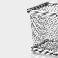 Корзинка для картофеля фри Доляна &laquo;Лонгфилд&raquo;, 10&times;8&times;7,5 см, с соусником d=5 см, цвет серебристый