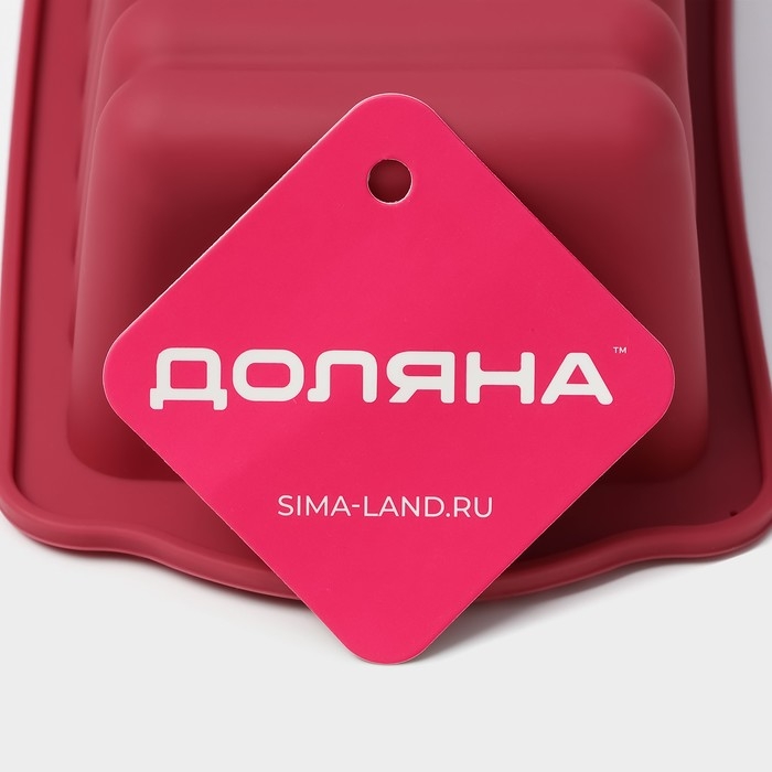 Форма для выпечки Доляна &laquo;Рулет&raquo;, силикон, 27&times;11&times;6 см, внутр.размер 22,5&times;9&times;6 см, цвет бордовый