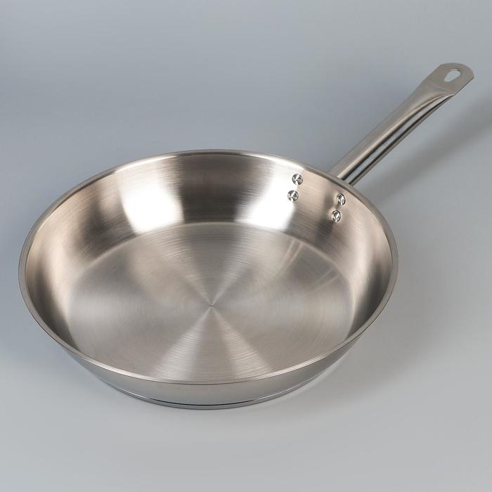 Сковорода &laquo;Общепит&raquo;, d=30 см, толщина корпуса 0,6 мм, дно 3,5 мм, с теплораспределительным слоем, индукция