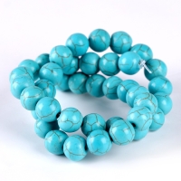 Бусины из натурального камня &laquo;Бирюза&raquo; набор 36 шт., размер 1 шт. &mdash; 10 мм