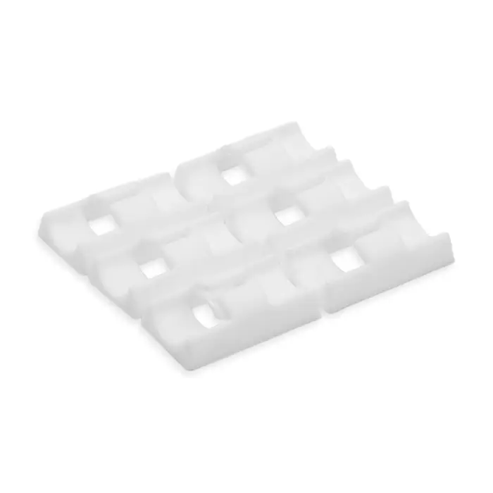 Держатель самоклеящийся для проводов и гирлянд ТУНДРА, 28&times;16&times;9 мм, белый, 12 шт.