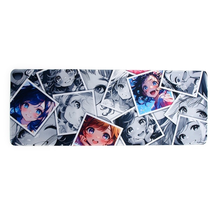 Коврик для компьютерной мыши &laquo;Аниме коллаж&raquo;, 30 х 80 см