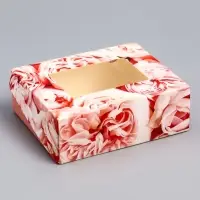 Коробка складная &laquo;Пионы&raquo; 10&times;8&times;3.5 см