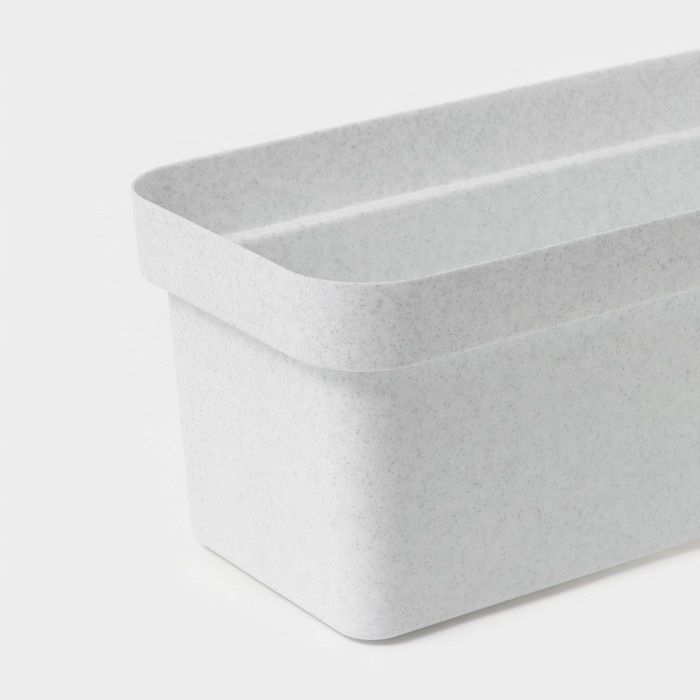 Ящик балконный для цветов &laquo;Эко&raquo;, 40 см, 8 л, цвет светлый гранит