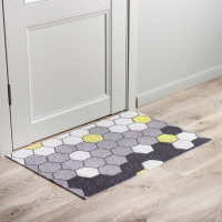 Коврик придверный грязезащитный Доляна &laquo;Гамма&raquo;, вырезной, 60&times;90 см, цвет серый