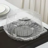 Контейнер для торта одноразовый с неразъёмной крышкой ИП-52 В, 23&times;11.4 см, внутренний 21&times;10.1 см, пластик, прозрачный