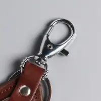 Брелок под нанесение кожзам, металл "Бейдж" размер окна 3,2х2,5 см, коричневый 11х4х0,7 см   1090438