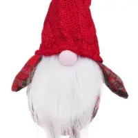 Фигура текстиль &laquo;Гном в красном&raquo; 55 см, 1 LED, от батареек AG13&times;3, свечение тёплое белое