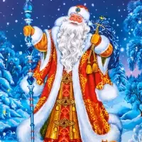 Пакет подарочный новогодний ламинированный, &laquo;Дед Мороз в лесу&raquo; , 26&times;12&times;32 см