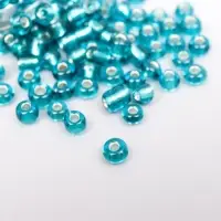 Бисер круглый 6/0 в бутылочке "Морская волна" прозрачно-цветной 20 гр