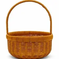 Корзина пластик 34 х 27 х 13 см, ручка20 см металл карскас коричневый