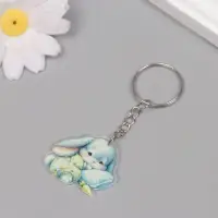 Брелок акрил "Малыш зайка в пижамке засыпает" 2,9х3,4х0,3 см