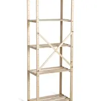 Стеллаж деревянный 5 полок 142 х 50 х 28 см, с регулируемыми полками