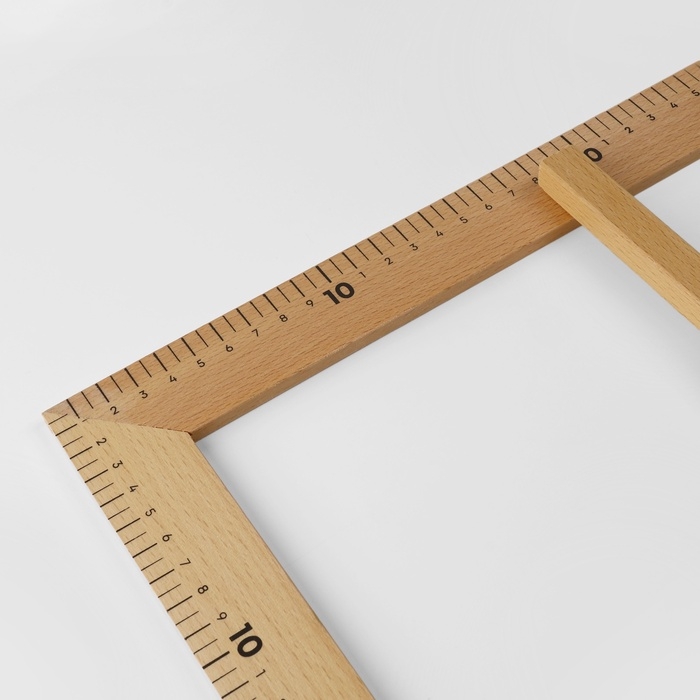 Линейка портновская &laquo;Угольник&raquo;, 50 &times; 32,5 см, дерево