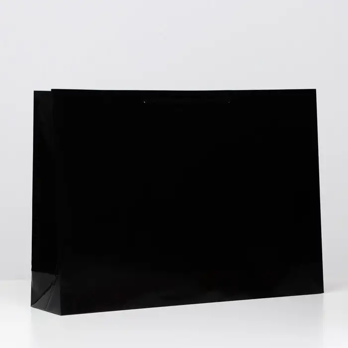 Пакет ламинированный, чёрный, 38 х 53,5 х 13 см