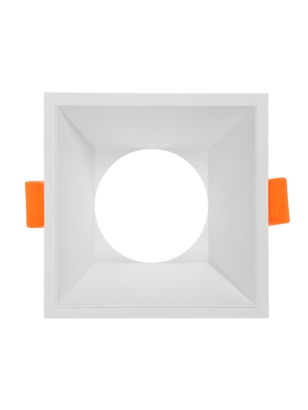 Светильник встраиваемый под лампу MR16, квадрат, пластик, белый