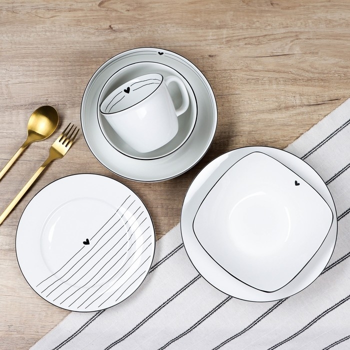 Кружка керамическая &laquo;С любовью&raquo;, 400 мл, цвет белый