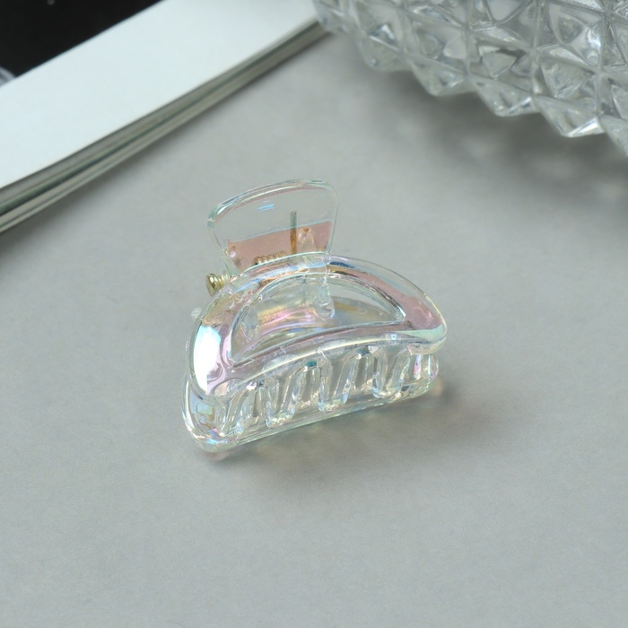 Краб для волос "Аванти" (набор 6 шт) дуга, 2,5 см, прозрачный