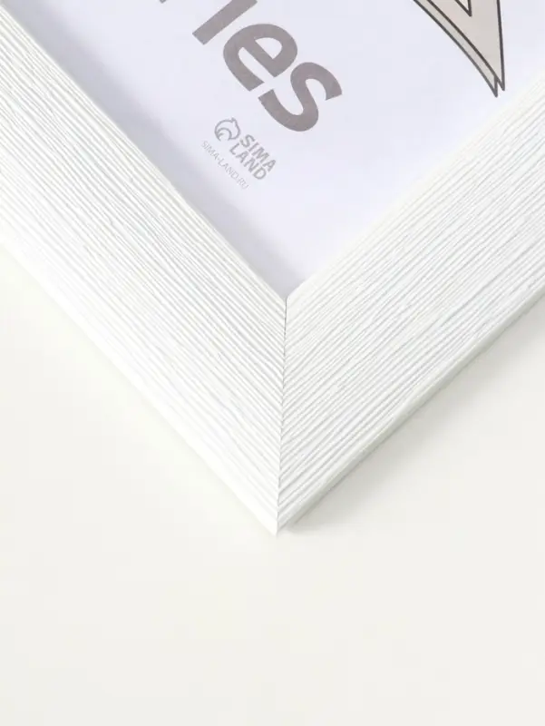 Фоторамка для фото 30х40 см "Luxe Elegance" пластик, белый, (пластик экран)