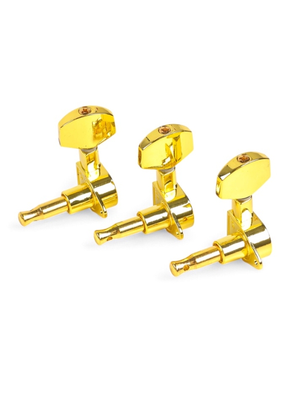 Комплект одиночной колковой механики Music Life, золотистые, 3+3