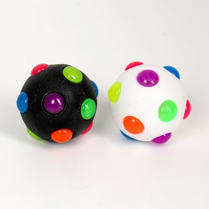 Мяч детский резиновый световой &laquo;Космонавты&raquo;, цвета МИКС, в шоубоксе