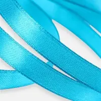 Лента атласная, 10 мм, 23&plusmn;1 м, голубая №47